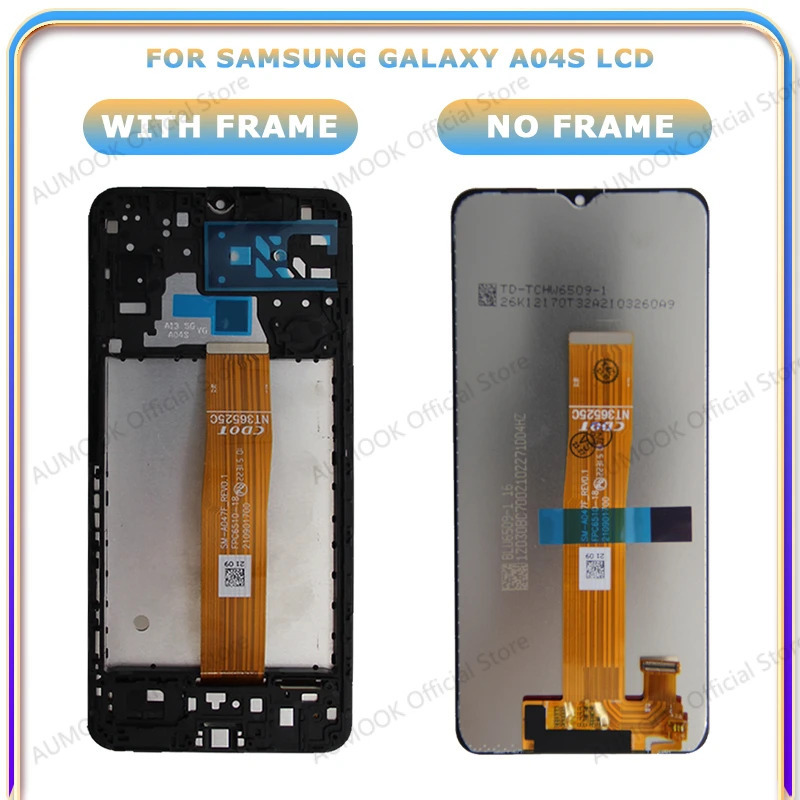 Для Samsung Galaxy A04s ЖК-дисплей, сенсорный экран, дигитайзер в сборе, панель A047F A047M, запасные части для ЖК-экрана телефона