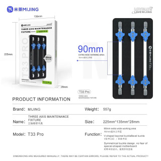 Mijing T33Pro uch eksa koʻp funktsiyali taʻmirlash vositasi mobil telefonning anakart chipini taʻmirlash vositasi simmetrik qisqich ЗОЛОТО
