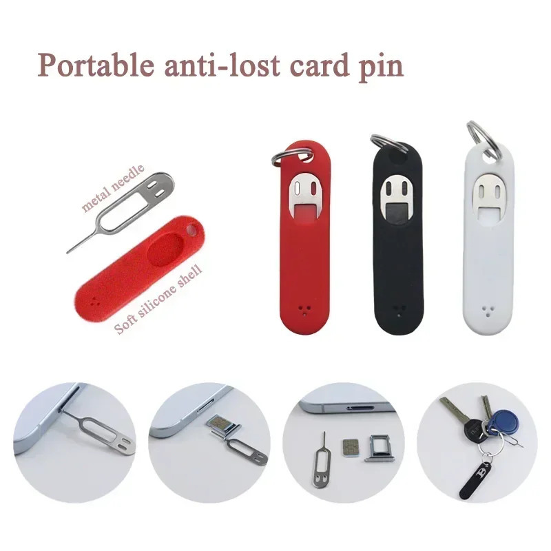 SIM-karta kalitini olib tashlash pinini yoʻqotmaslik uchun ijodiy kalitchalarni olib tashlash uchun aksessuarlar Smartfon planshet kartalari uchun patnisni ochuvchi uchun mos keladi