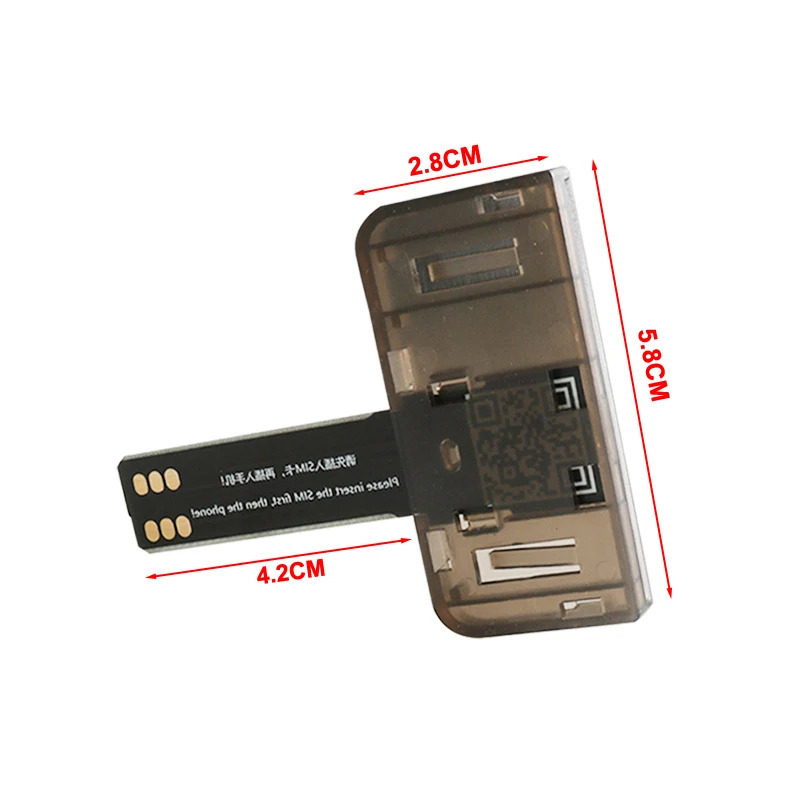 1 шт., адаптер для SIM-карты, устройство для чтения SIM-карт Mini SIM Nano для телефонов Android (Plug And Play), Аксессуары для мобильных телефонов
