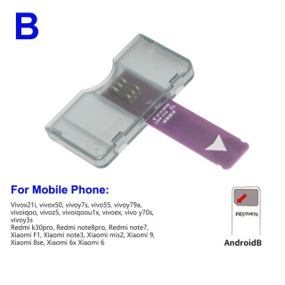 1 dona SIM-karta adapteri SIM-kartani oʻqish qurilmasi Android telefoni uchun Mini SIM Nano (Plug and Play) mobil telefon aksessuarlari серебристый