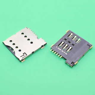 10 шт. слот для SIM-карты Micro SIM 6P 6-контактный адаптер держатель для карт для подключения телефона самонажимного типа