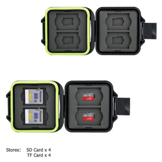 SD, SDHC, SDXC, Micro SD, TF, Micro SIM, Nano SIM xotira kartalari uchun suv oʻtkazmaydigan ushlagich Светло-серый