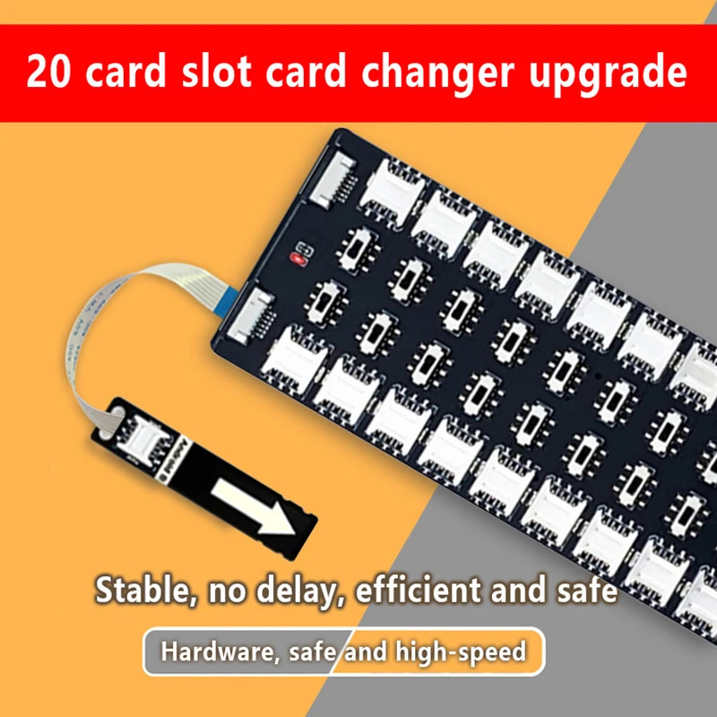 Адаптер SIM-карты с 20-слоточным устройством чтения нескольких SIM-карт Mini Nano SIM с независимым переключателем управления для iPhone 5/6/7/8/X/XS/XR/11
