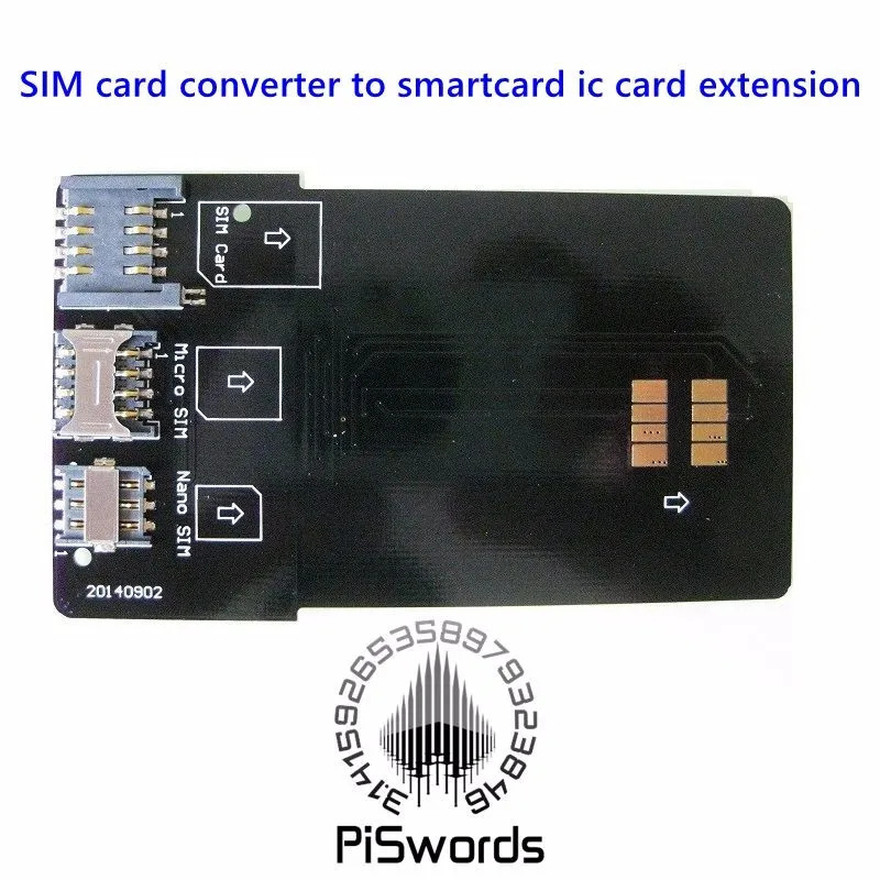 Преобразователь SIM-карты для смарт-карты, расширение IC-карты для стандартной карты Micro SIM и адаптера для карты Nano Sim, комплект адаптеров