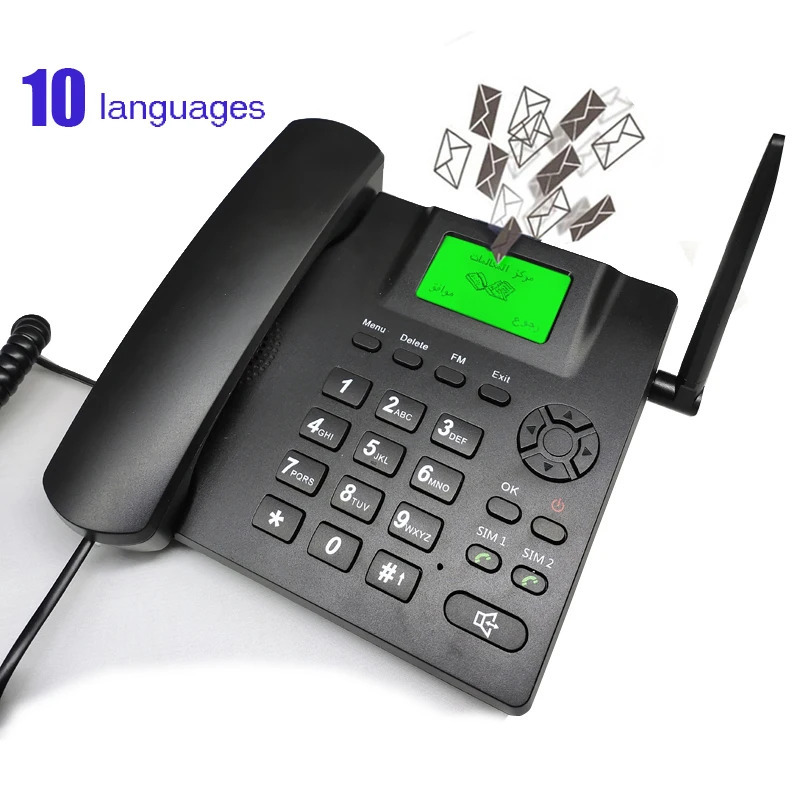 GSM, SIM-karta, statsionar liniya, hands-free funksiyasiga ega keksalar uchun simsiz telefon, uy va ofis uchun.