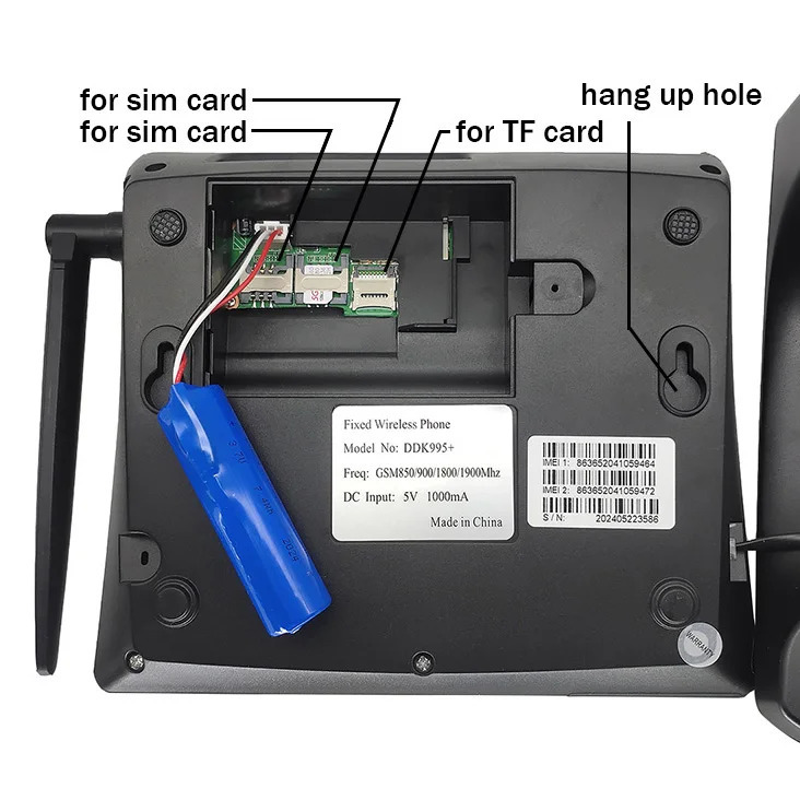 GSM, SIM-karta, statsionar liniya, hands-free funksiyasiga ega keksalar uchun simsiz telefon, uy va ofis uchun.