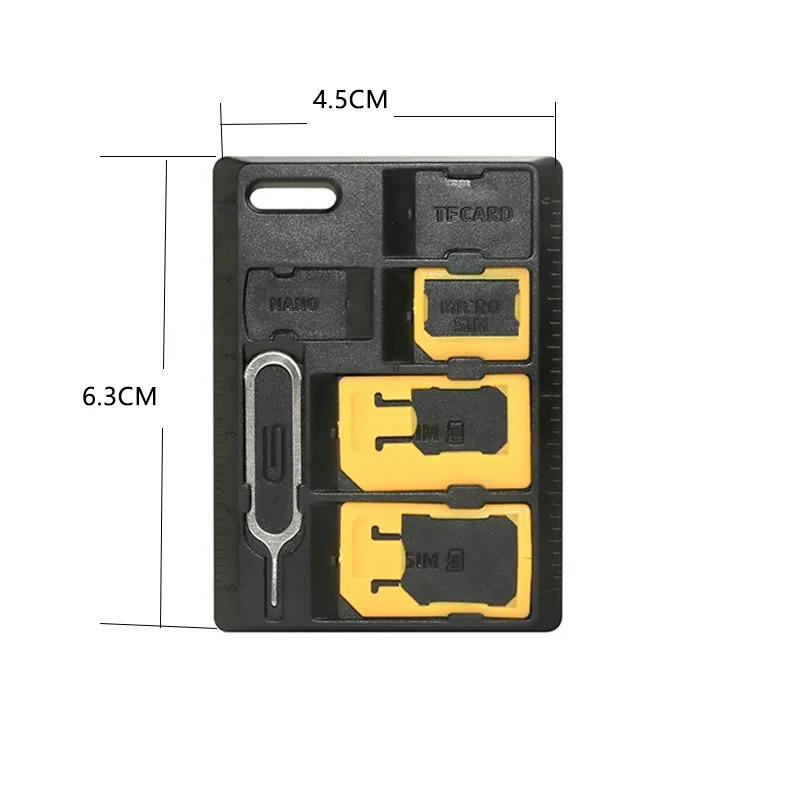 SIM-karta adapterlari to'plami, SIM-kartani chiqarish tepsisi, SIM-karta ushlagichi, Micro SD va nano-karta ushlagichi S uchun kartani saqlash asboblari to'plami